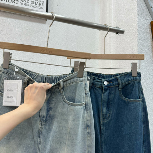 Mid-Length Back Slit Skirts